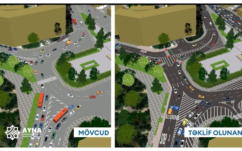 Bakının bu prospekt və küçələrində piyada keçidlərinin yeri dəyişdirilir