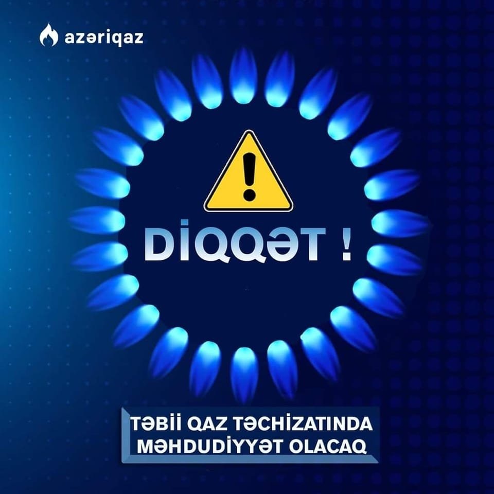 Qaz təchizatı hansı ərazilərdə dayandırılacaq? 