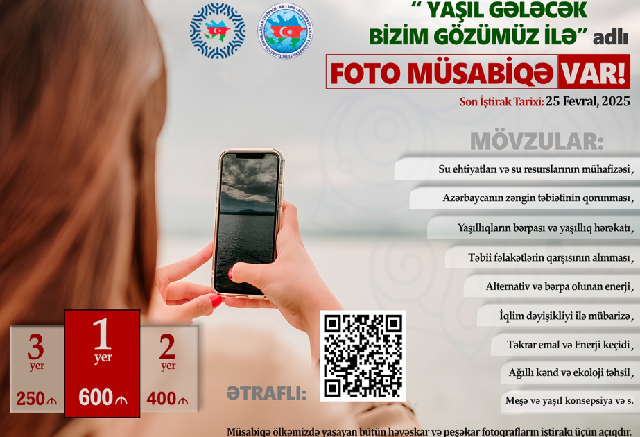 “Yaşıl gələcək bizim gözümüz ilə" adlı fotomüsabiqə keçirilir