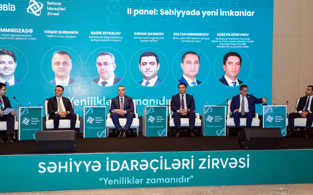 “Səhiyyə İdarəçiləri Zirvəsi 2024”ün ikinci panelində dayanıqlı səhiyyə idarəetməsi mövzusu müzakirə edilib