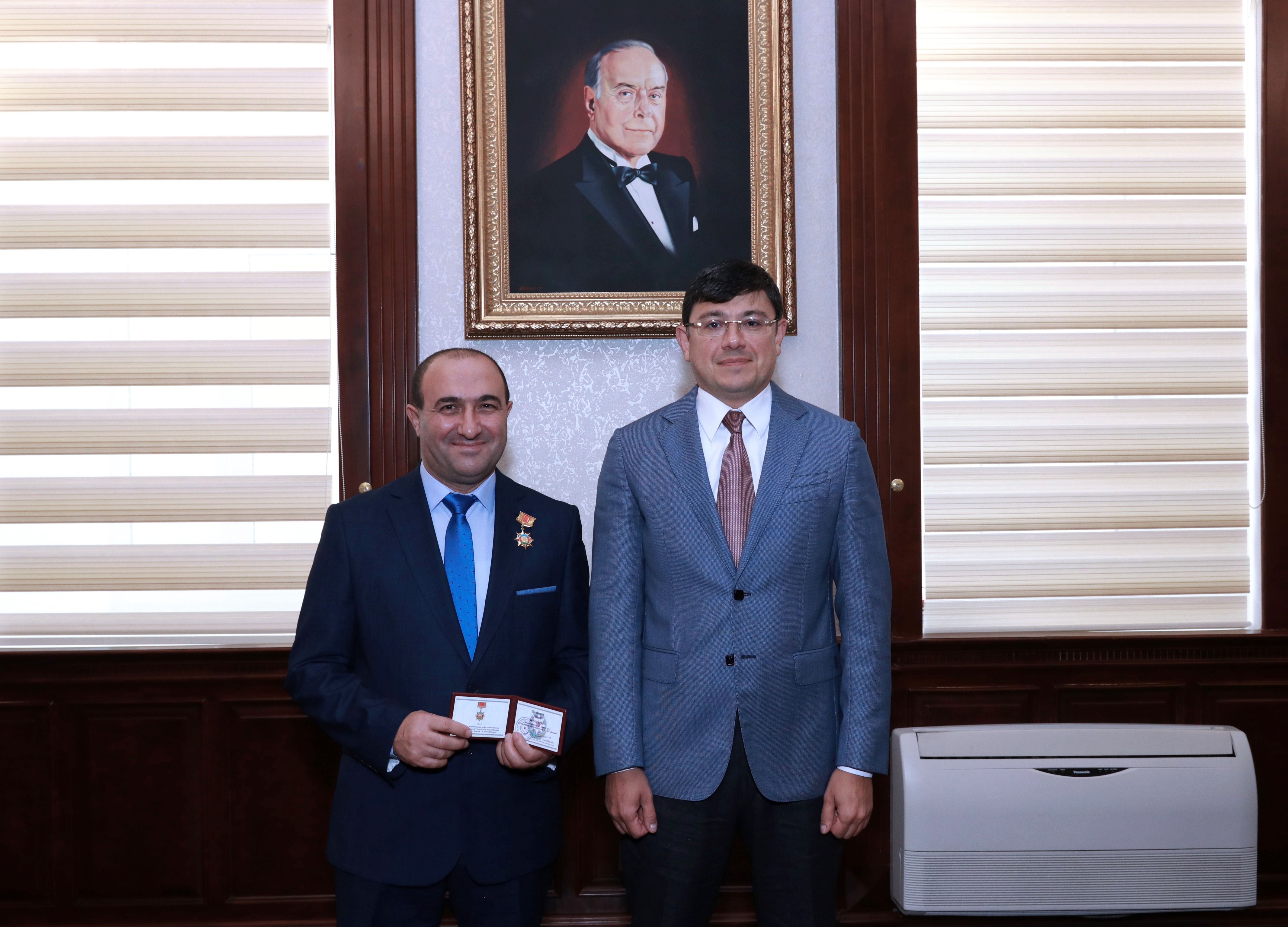 Poltavadakı diaspor təşkilatının rəhbərinə medal təqdim olunub