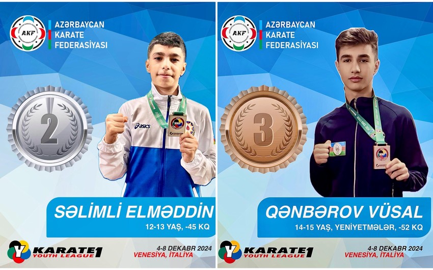 Karateçilərimiz İtaliyada iki medal qazandı