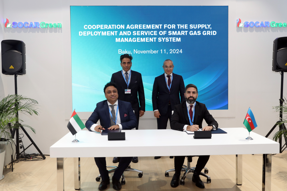 COP29 çərçivəsində SOCAR ilə “IntelliGrid” arasında Saziş imzalanıb