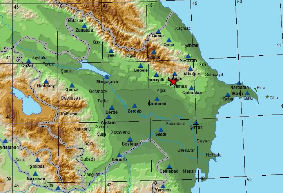 Şamaxı rayonunda zəlzələ baş verib