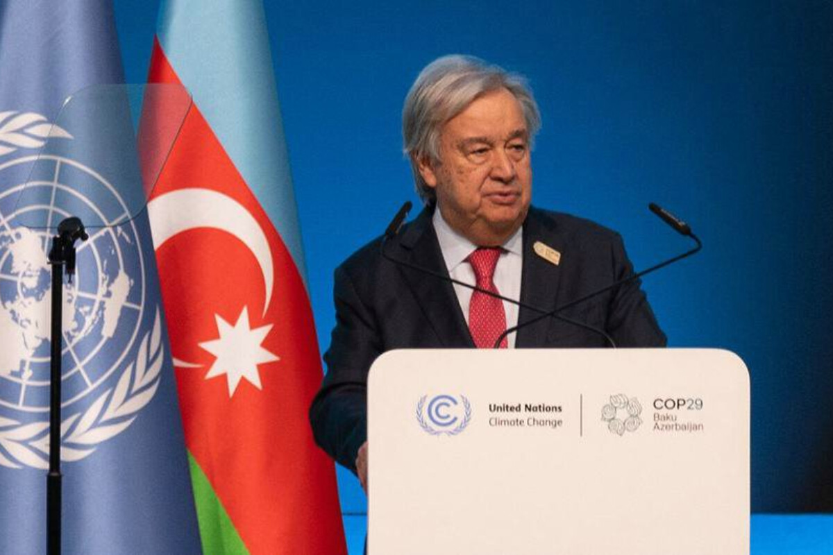 COP29-da finiş xəttinə çatmaq üçün bizə ciddi təkan lazımdır - Quterreş