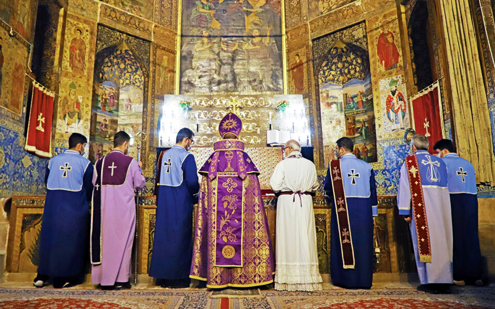 İsfahanda yaşayan ermənilər Miladı qeyd ediblər