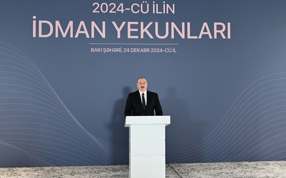 Prezident İlham Əliyev 2024-cü ilin idman yekunlarına həsr olunan mərasimdə iştirak və çıxış edib