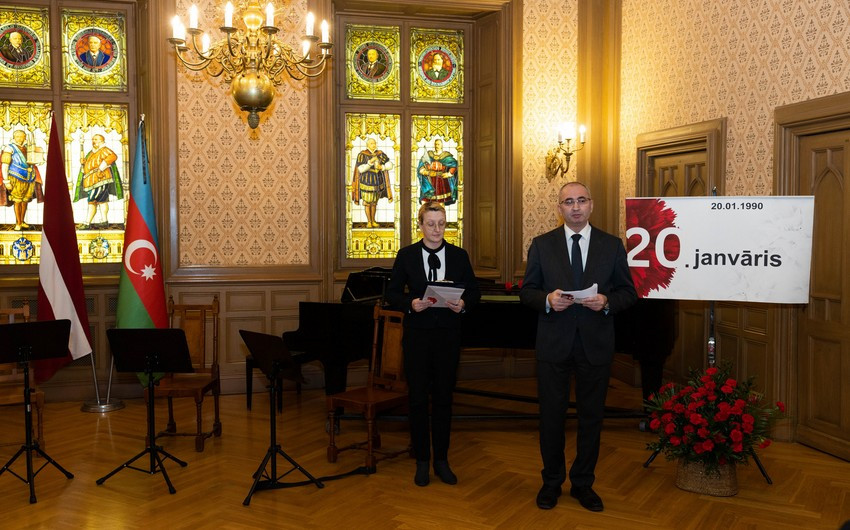 Latviyada 20 Yanvar faciəsinə həsr olunmuş anım tədbiri keçirilib