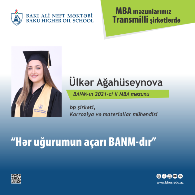 BANM-in daha bir MBA məzunu bp-də çalışır