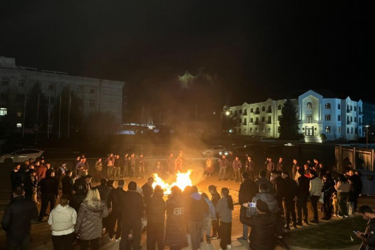 Xankəndidə bayram tonqalları qalanıb - FOTO