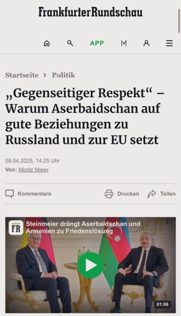 Səfirimiz Almaniyanın aparıcı media qurumlarına müsahibələr verib