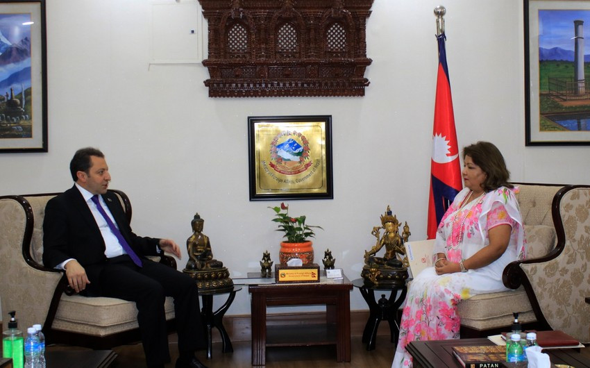 Azərbaycanın XİN müavini Elnur Məmmədov Nepalda nazirlə görüşüb
