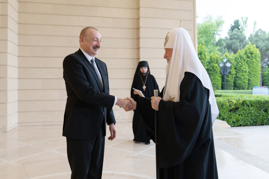 Azərbaycan Prezidenti İlham Əliyev Moskvanın və Bütün Rusiyanın Patriarxı Kirill ilə görüşüb