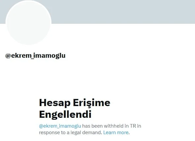 Əkrəm İmamoğlunun X hesabı bağlanılıb