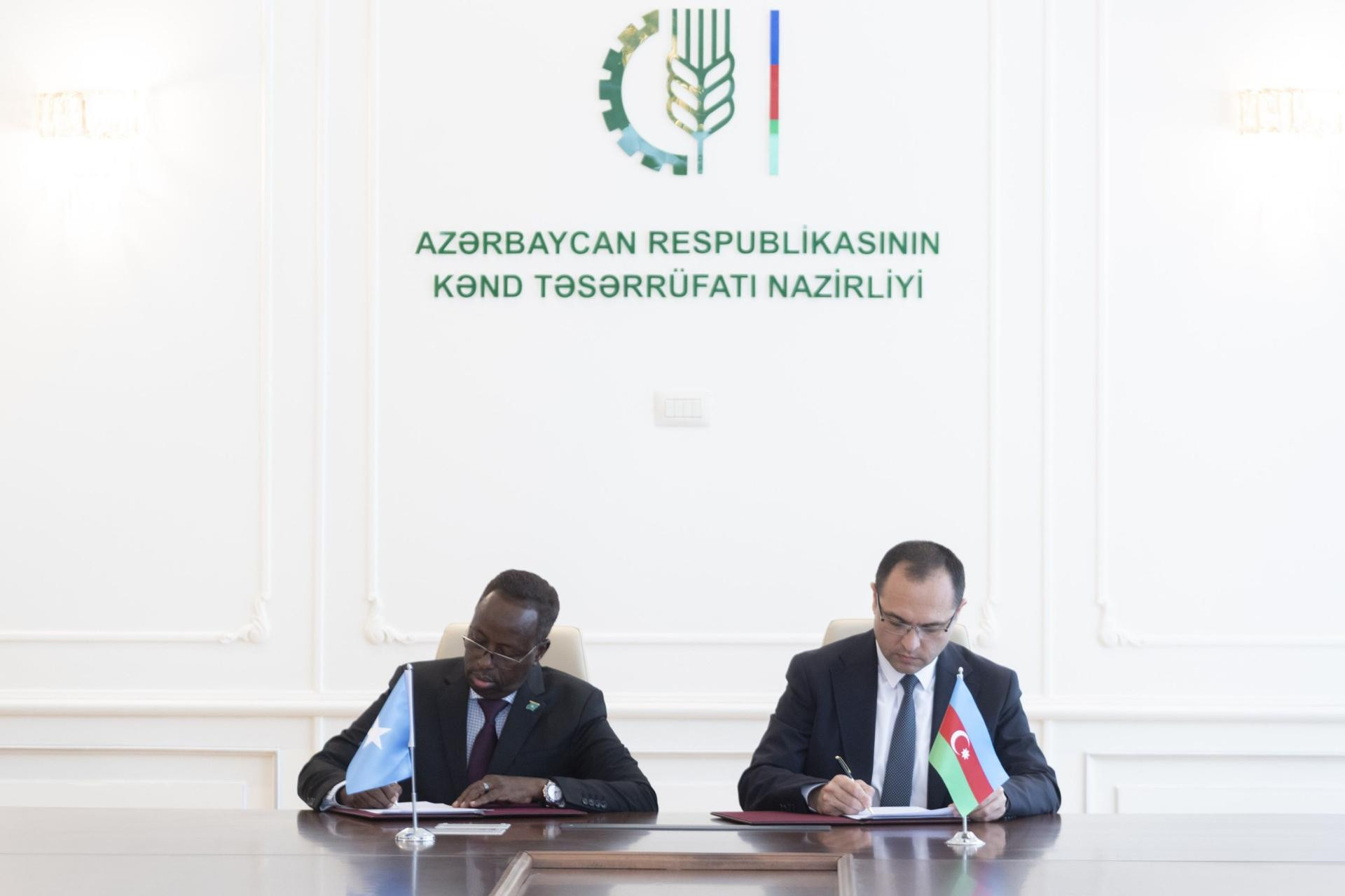 Azərbaycan və Somali aqrar əməkdaşlığa dair Anlaşma Memorandumu imzalayıb