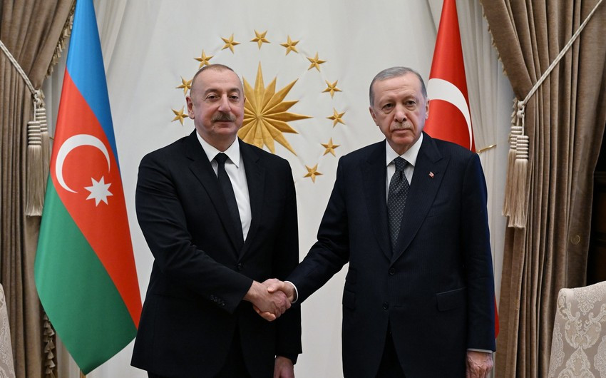 Prezident İlham Əliyev Albaniyada Rəcəb Tayyib Ərdoğan ilə görüşüb