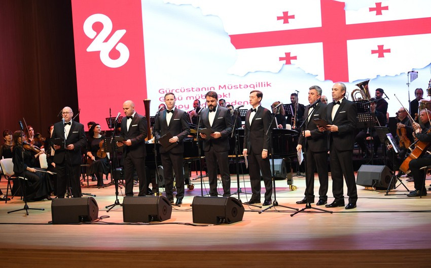 Gürcüstanın Müstəqillik Gününə həsr olunmuş qala konsert keçirilib