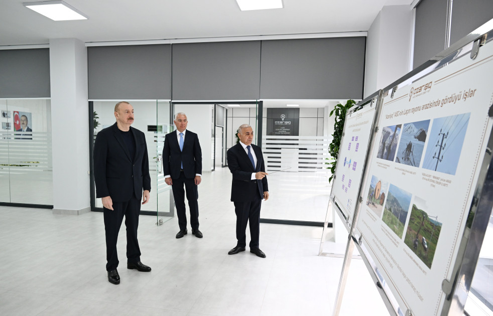 Prezident Laçın Elektrik Şəbəkəsi Rəqəmsal İdarəetmə Mərkəzinin açılışında iştirak edib