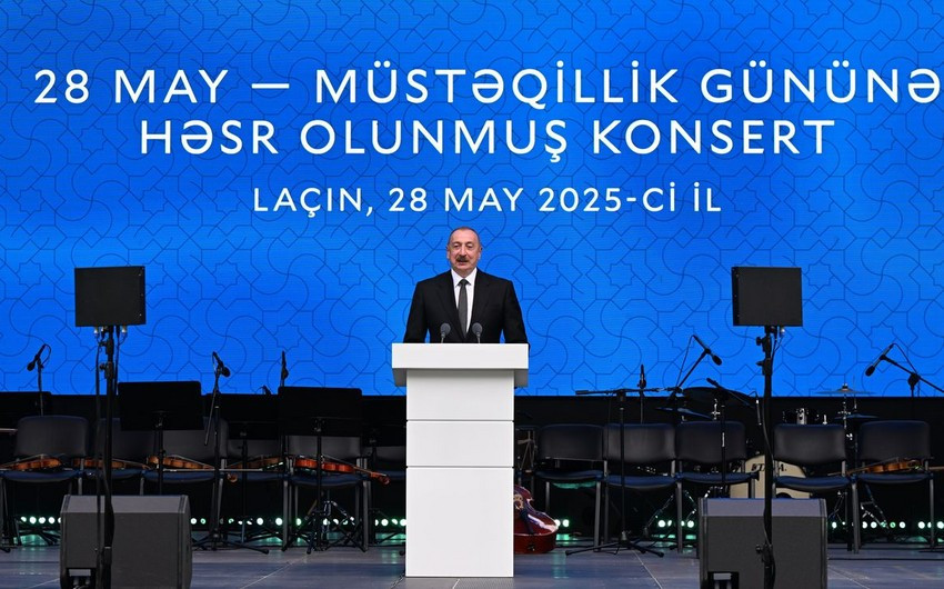 Laçında 28 May - Müstəqillik Gününə həsr olunmuş konsert keçirilib -