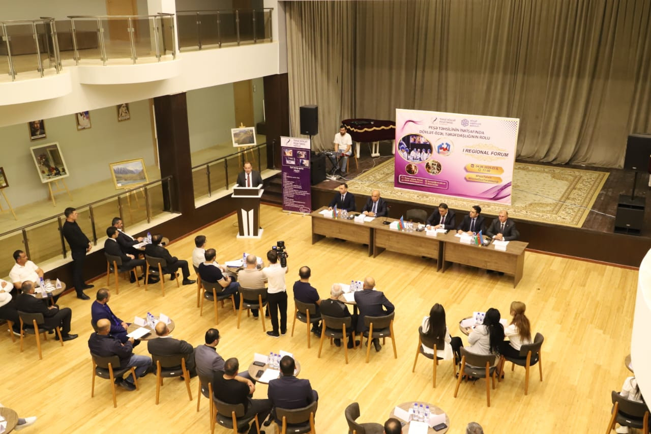 “Peşə təhsilinin inkişafında Dövlət-özəl tərəfdaşlığının rolu” adlı I regional forum keçirilib