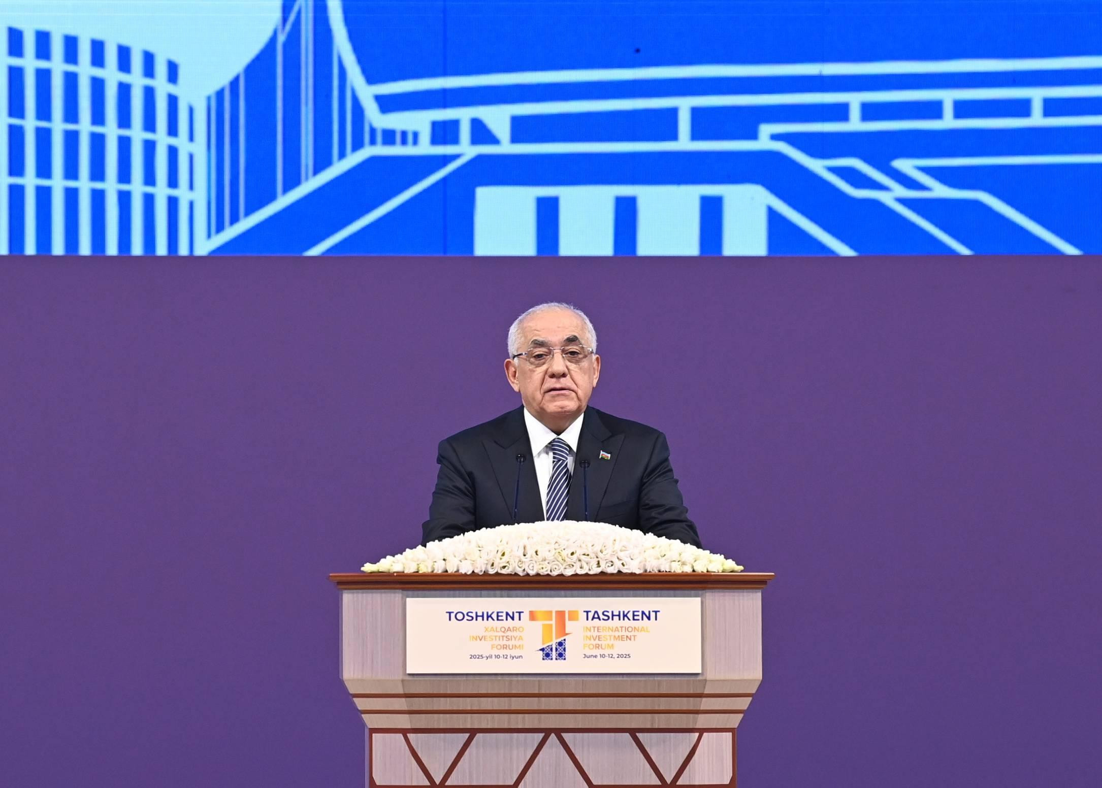 Əli Əsədov IV Daşkənd Beynəlxalq İnvestisiya Forumunda iştirak edib