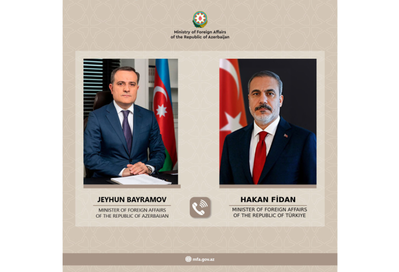 Ceyhun Bayramov və Hakan Fidan Yaxın Şərqdə baş verən hadisələri müzakirə edib