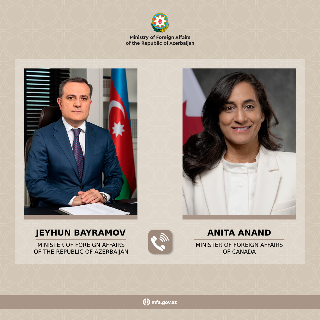 Ceyhun Bayramov Kanadalı həmkarı ilə telefon danışığı edib