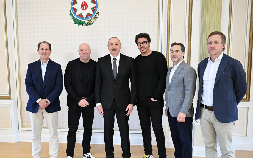 Prezident İlham Əliyev UFC-nin prezidentini qəbul edib