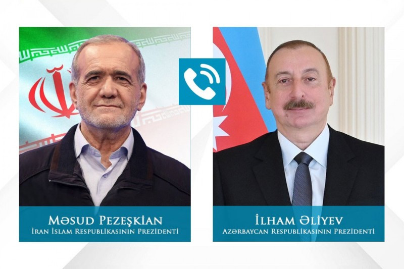 İlham Əliyevlə İran Prezidenti Məsud Pezeşkian arasında telefon söhbəti olub