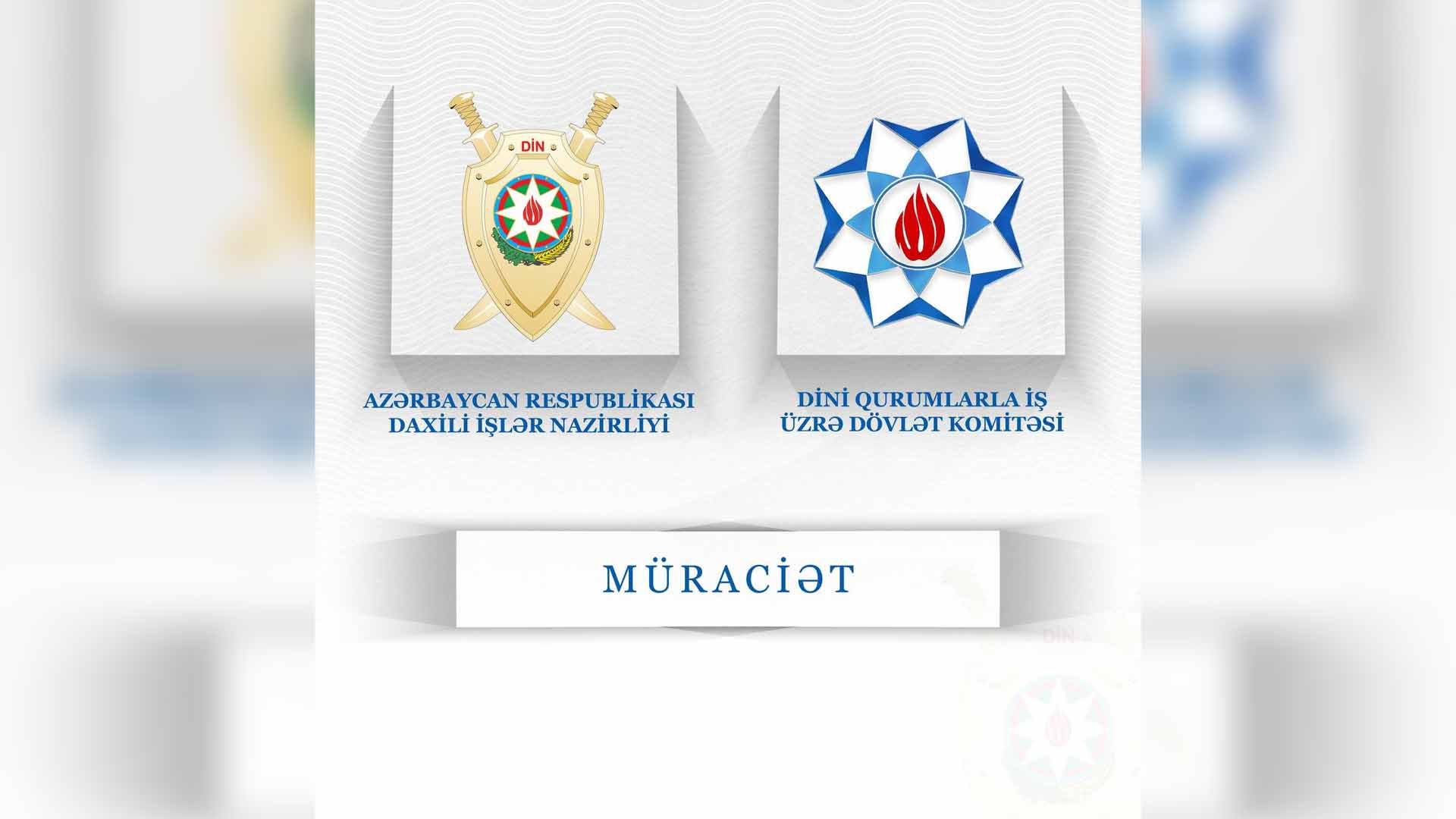 DİN və Dövlət Komitəsi Məhərrəm ayı ilə bağlı vətəndaşlara müraciət edib