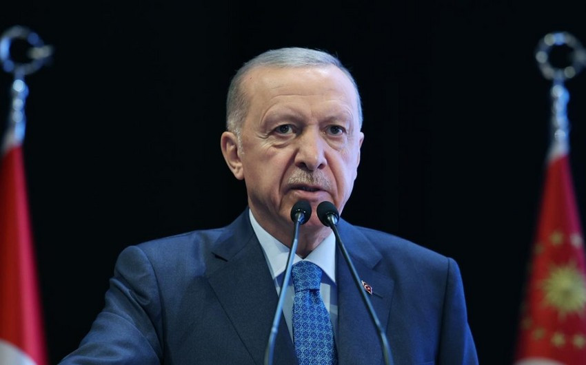 Türkiyə lideri Azərbaycana təşəkkür edib