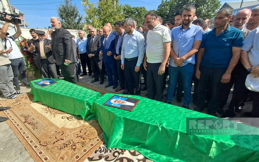 Ağcabədidə Yekaterinburq şəhərində qətlə yetirilən qardaşlarla vida mərasimi başlayıb