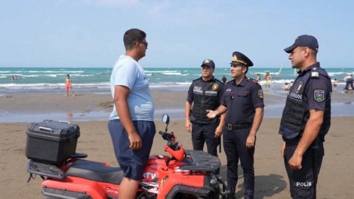 Polis çimərliklərdə profilaktik tədbirləri davam etdirir