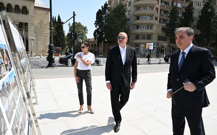 Prezident İlham Əliyev və birinci xanım Mehriban Əliyeva Gəncə şəhərində olublar