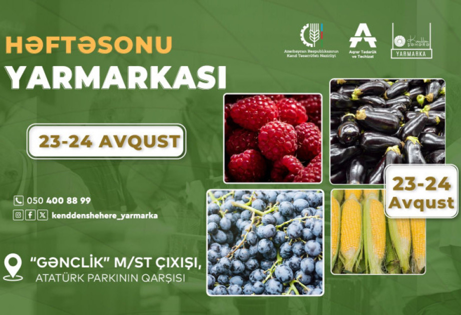 Bakıda növbəti “Kənddən Şəhərə” yarmarkası təşkil olunacaq