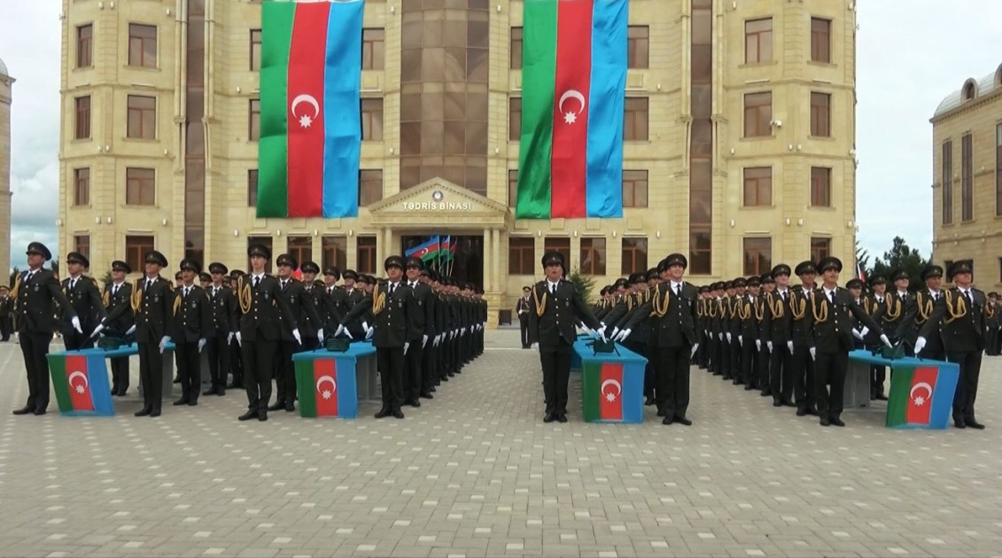 Daxili İşlər Nazirliyinin Hərbi İnstitutunda kursantların andiçmə mərasimi keçirilib