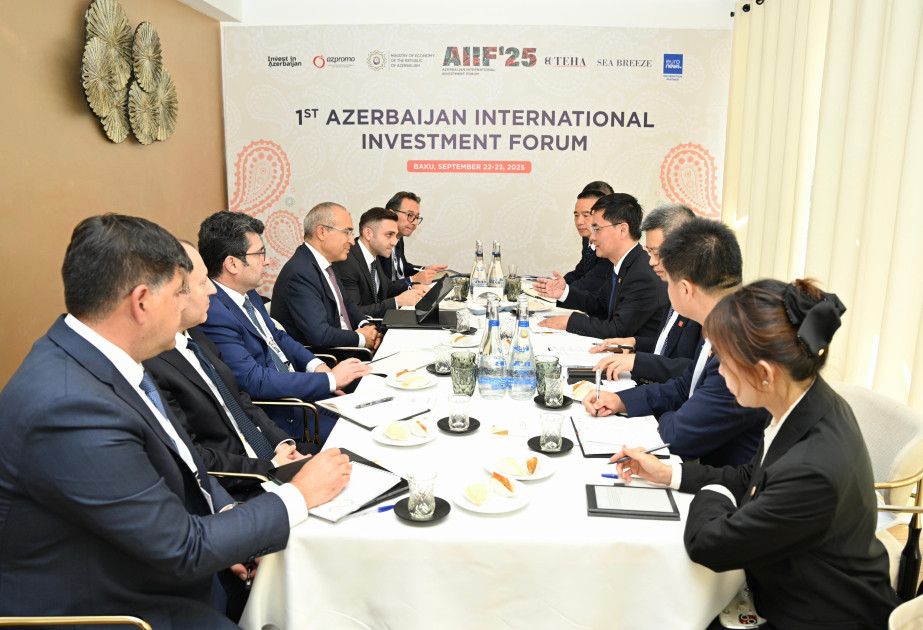 Azərbaycan və Çin arasında yaşıl enerji, infrastruktur və sənaye sahələrində əməkdaşlığın gücləndirilməsi müzakirə edilib