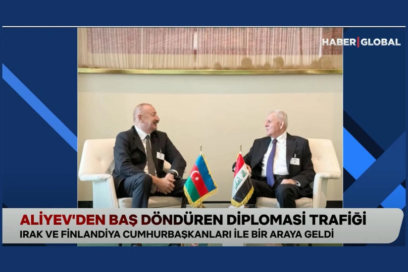 "Haber Global" İlham Əliyevin Nyu-Yorkda keçirdiyi görüşlərlə bağlı süjet hazırlayıb