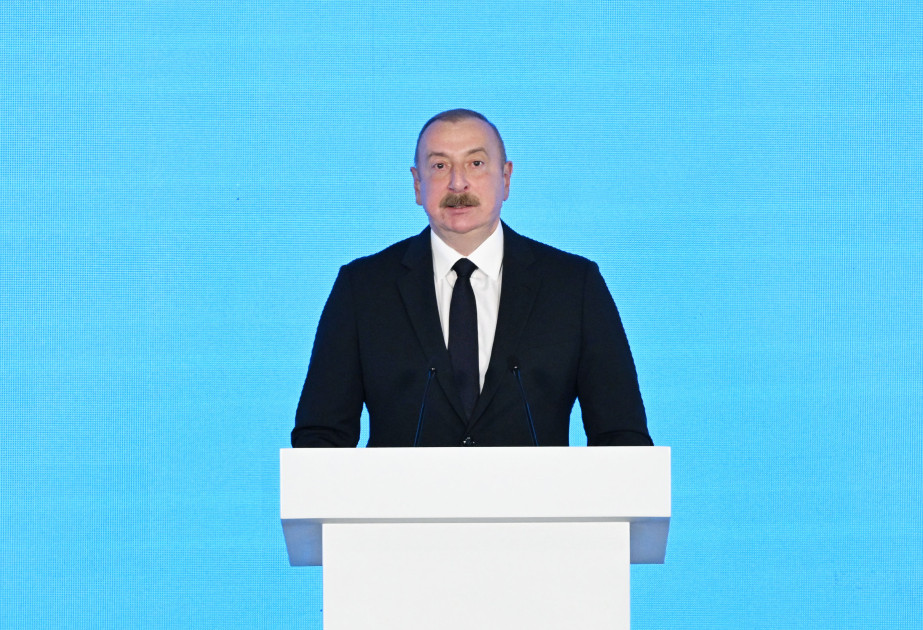 Prezident İlham Əliyev Nyu-Yorkda keçirilən 6-cı Xəzər Biznes Forumunun iştirakçılarına müraciət ünvanlayıb