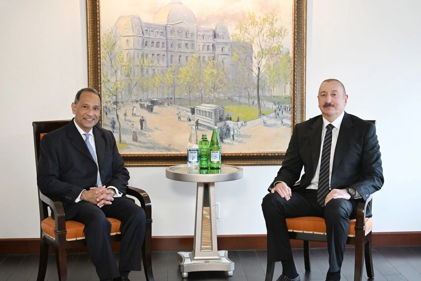 Prezident İlham Əliyev Nyu-Yorkda ABŞ Ticarət Palatasının baş vitse-prezidenti ilə görüşüb