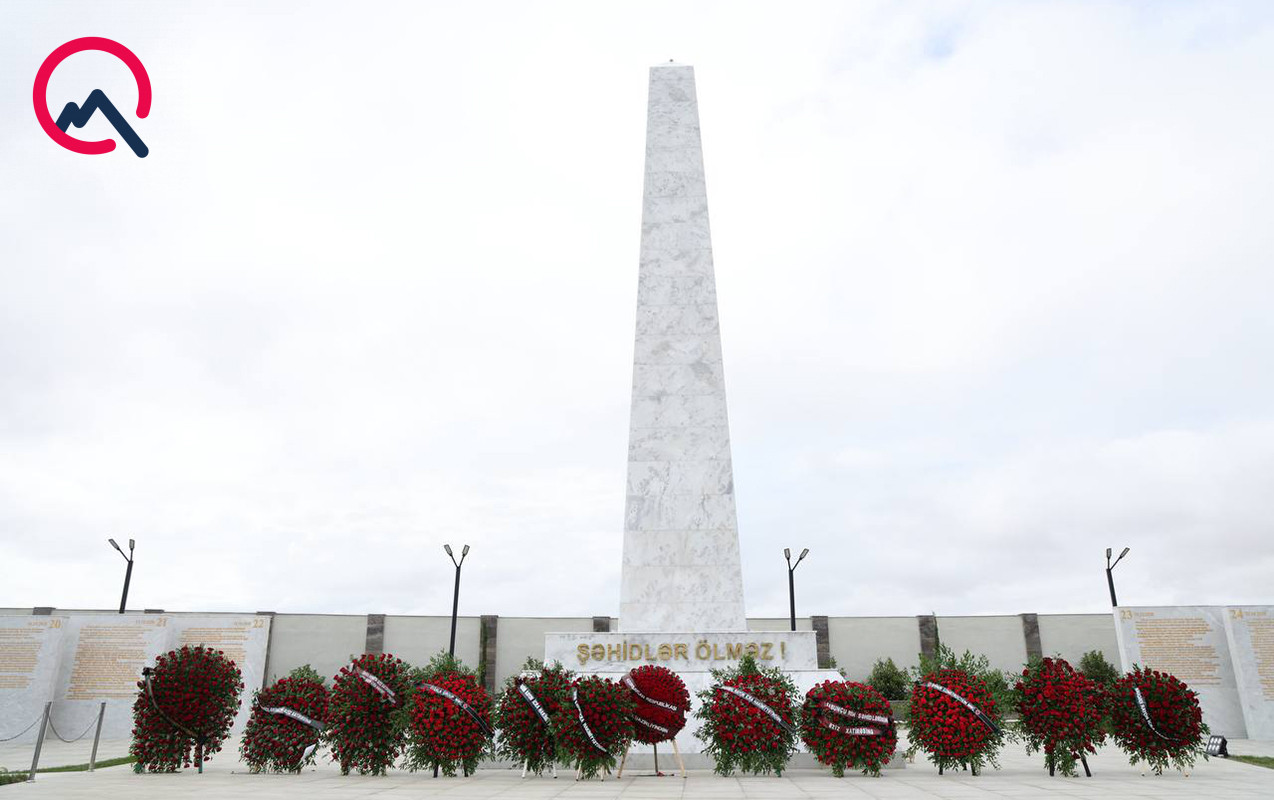 Hərbi Memorial Məzarlıqda 44 metrlik monumental abidə ucaldılıb