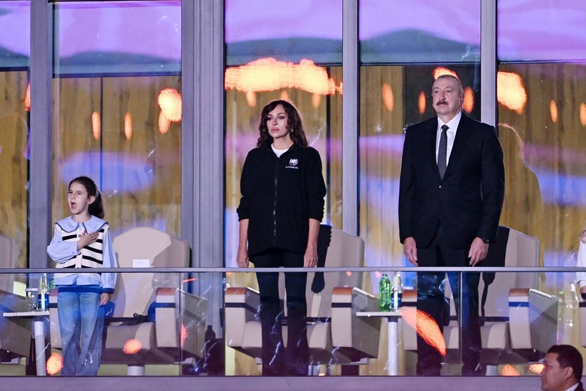 Prezident İlham Əliyev və birinci xanım Mehriban Əliyeva Gəncədə III MDB Oyunlarının açılış mərasimini izləyiblər