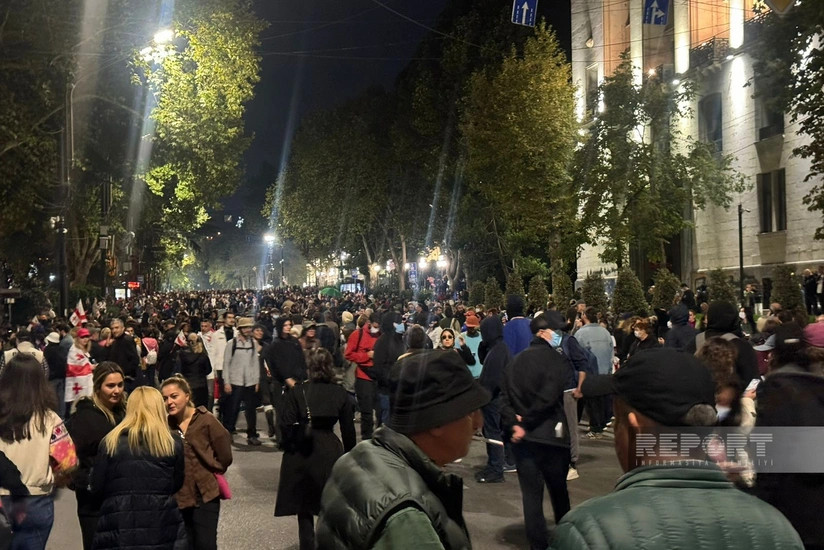 Gürcüstanda etirazçılar prezident sarayının ərazisinə giriblər, DİN xəbərdarlıq edib