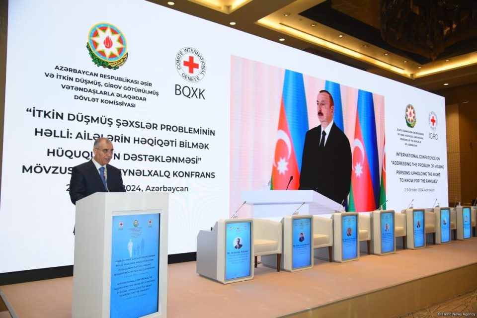 Bakıda itkin düşmüşlərlə bağlı keçirilən beynəlxalq konfransın yekun bəyanatı qəbul olunub