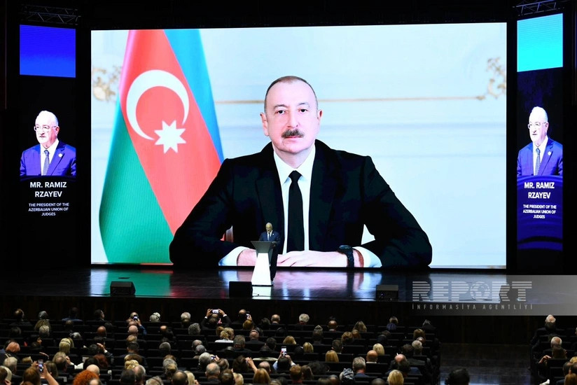 İlham Əliyev Beynəlxalq Hakimlər Assosiasiyasının 67-ci Baş Assambleyasının iştirakçılarına müraciət edib -