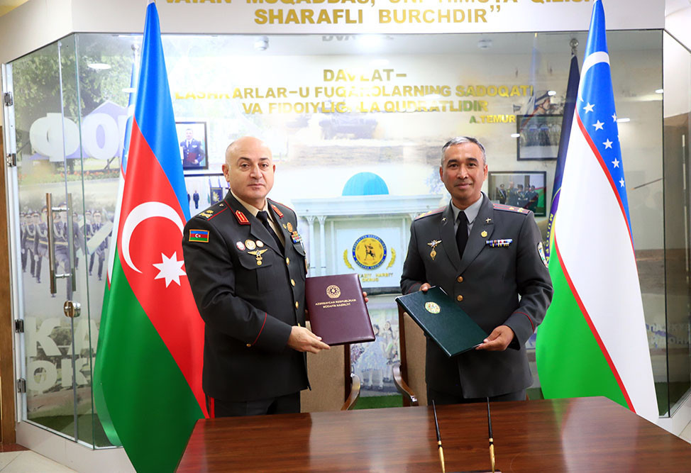 Azərbaycan və Özbəkistan ali hərbi məktəbləri arasında memorandum imzalanıb