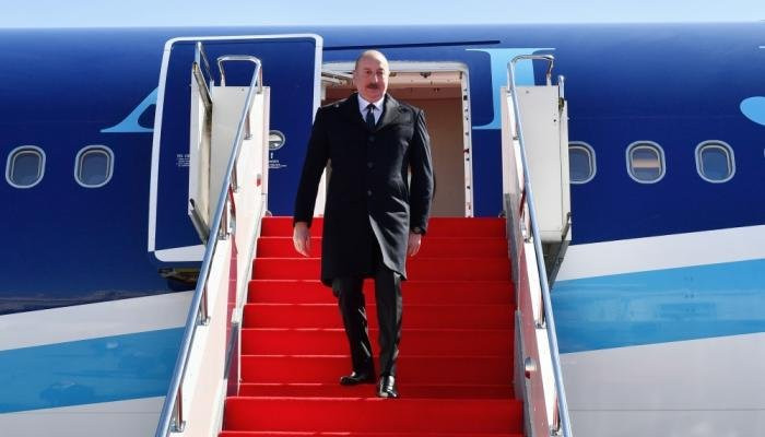Azərbaycan Prezidenti İlham Əliyev Qazaxıstana dövlət səfərinə gəlib