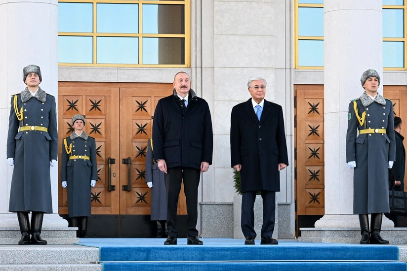 Azərbaycan Prezidenti İlham Əliyev Qazaxıstana dövlət səfərinə gəlib