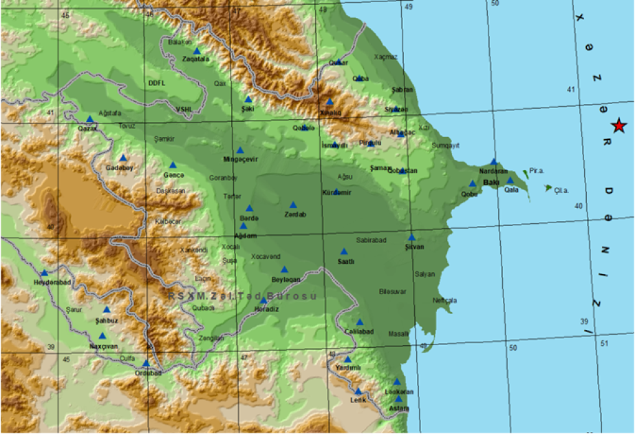 Xəzər dənizində zəlzələ qeydə alınıb