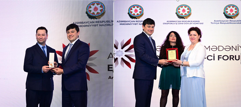 Azərbaycan Mədəniyyət Elçilərinin I Forumunda diaspor nümayəndələri təltif olunub